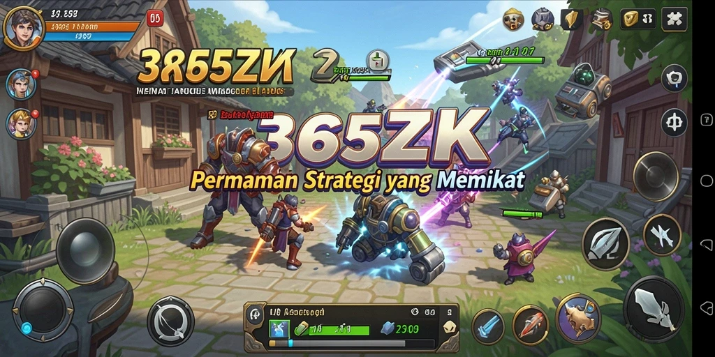 Tampilan gameplay menegangkan dan strategi dalam 365ZK.