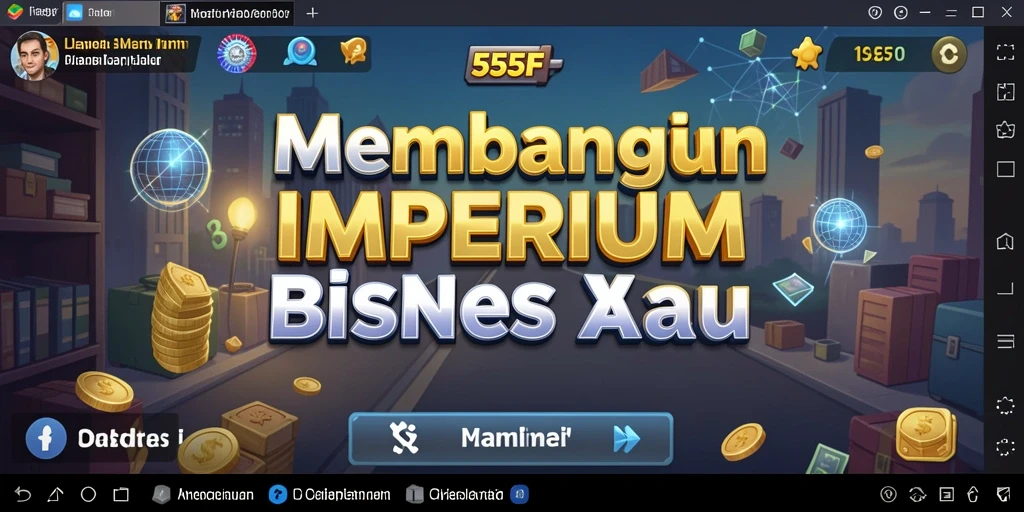 Screenshot gameplay <strong>555F</strong> menunjukkan keseruan membangun bisnis.