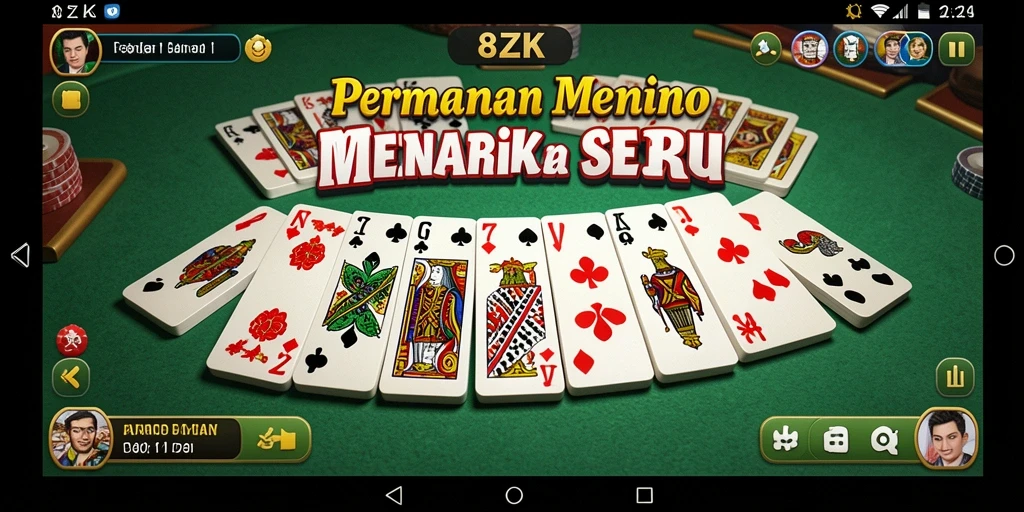 Screenshot gameplay 8ZK menunjukkan aksi seru permainan Domino.