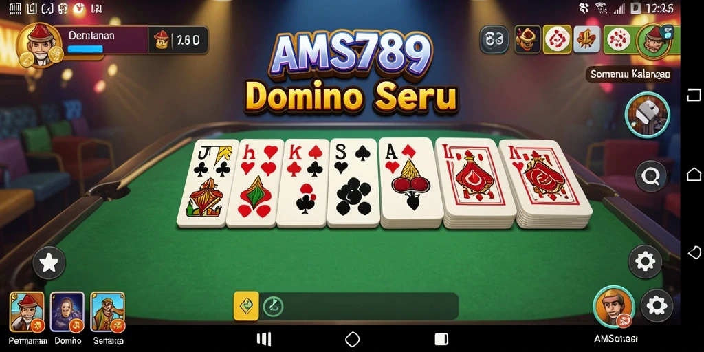 Tangkapan layar gameplay menampilkan aksi seru dalam permainan Domino.