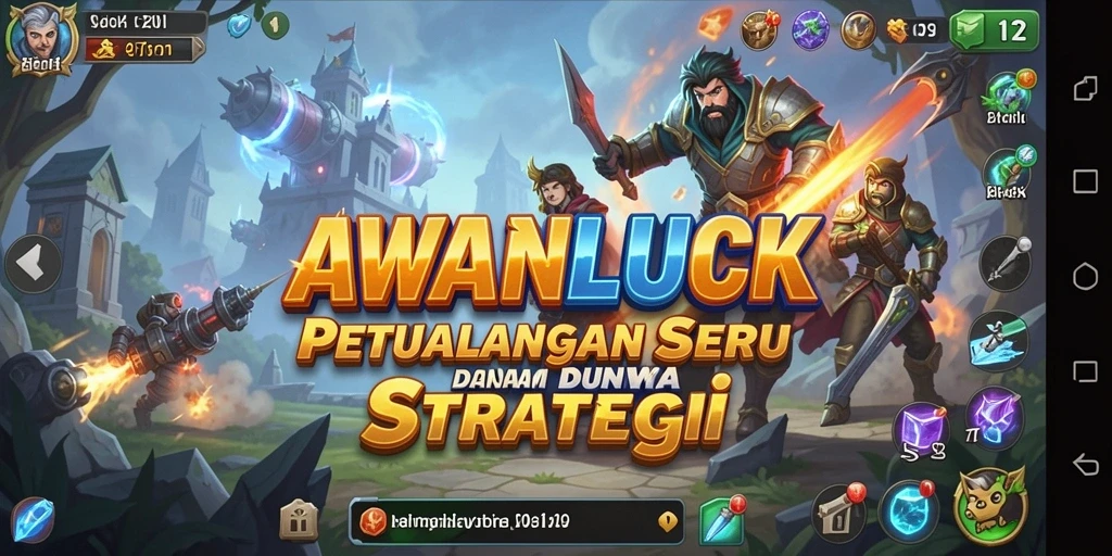 Tangkapan layar gameplay AWANLUCK dengan aksi strategi yang mendebarkan.