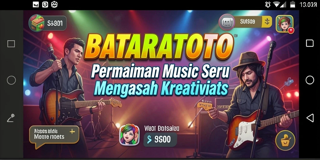 Tampilan screenshot utama BATARATOTO menampilkan gameplay musik yang menarik.