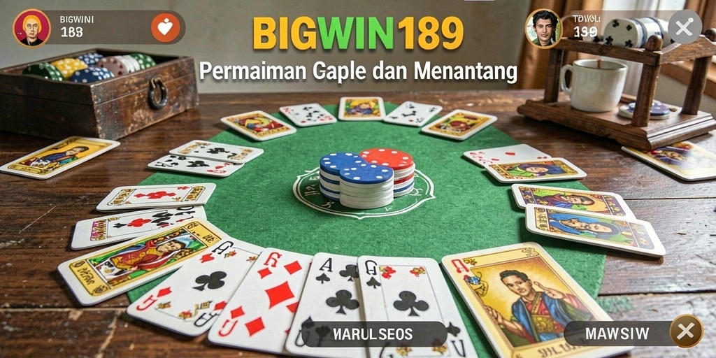 Screenshot gameplay Gaple menampilkan keseruan permainan yang penuh strategi.