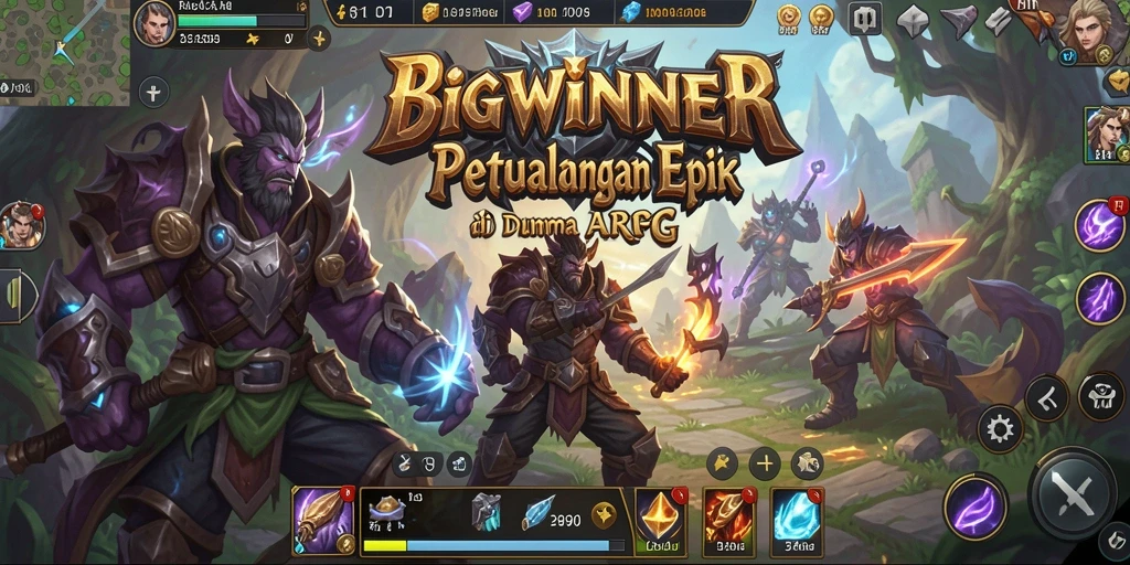 Tangkapan layar dari gameplay seru BIGWINNER dalam petualangan ARPG.