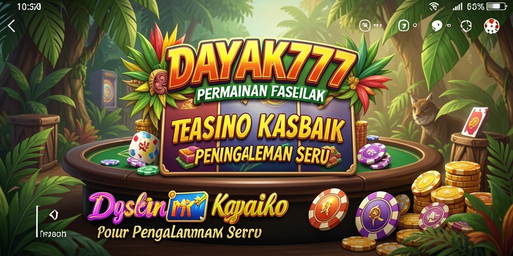 Tampilan gameplay seru dari DAYAK777 dengan fitur kasino interaktif.