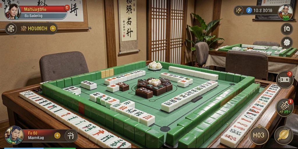 Screenshot gameplay H03 yang menunjukkan keseruan bermain Mahjong.