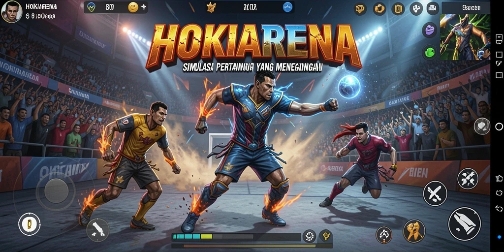 Tampilan gameplay HOKIARENA di arena pertandingan yang seru.