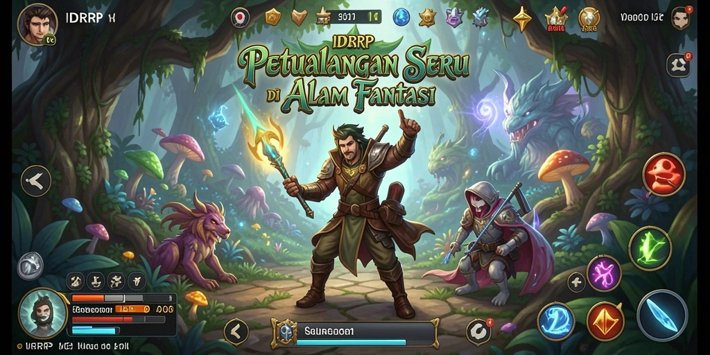 Tampilan aksi seru dalam game IDRRP dengan karakter yang bertempur.