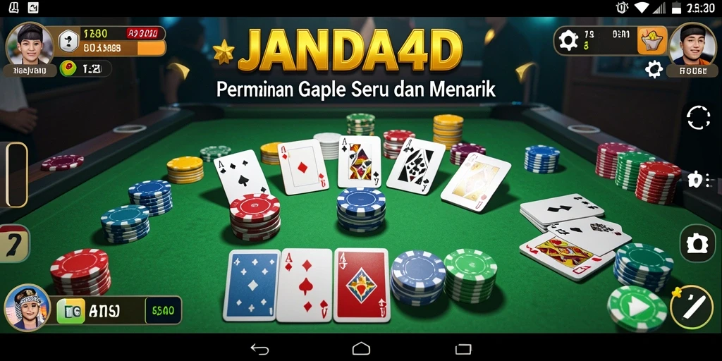 Screenshot gameplay seru dari permainan Gaple JANDA4D.