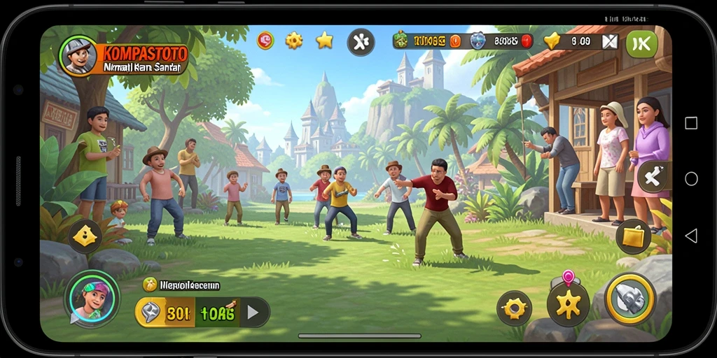 Tampilan menarik dari gameplay KOMPASTOTO yang santai dan menyenangkan.