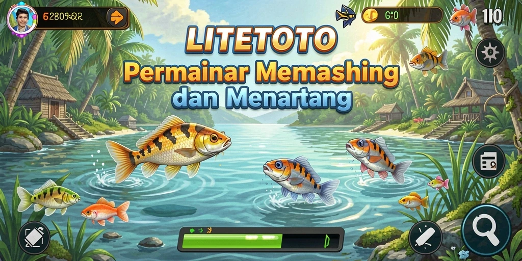 Tangkapan besar dan indah dalam permainan Fishing LITETOTO.
