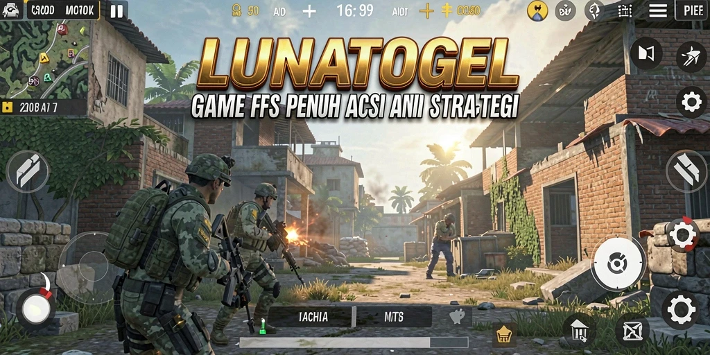 Tangkapan layar gameplay <strong>LUNATOGEL</strong> dengan aksi tembak menembak yang intens.