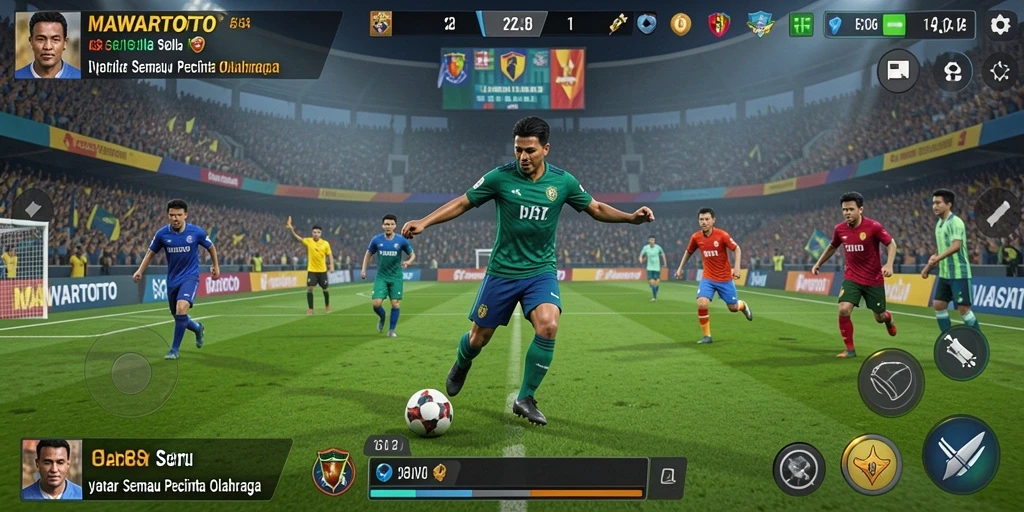 Gameplay menarik dalam <strong>MAWARTOTO</strong> dengan aksi sepak bola seru.
