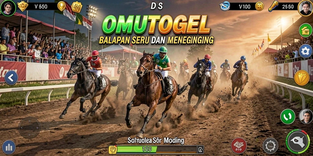 Tampilan gameplay menegangkan dengan mobil balap di lintasan.