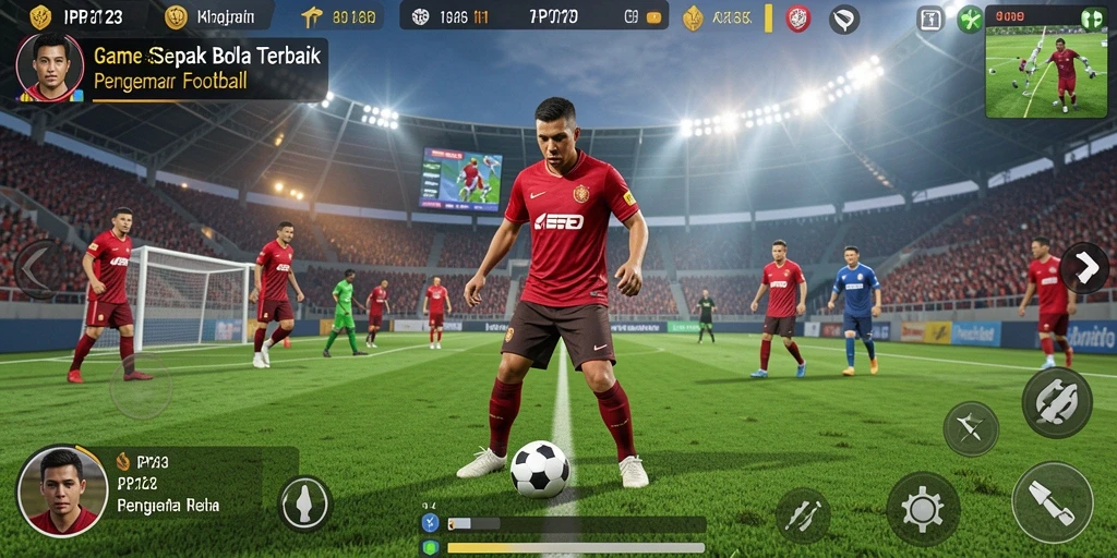 Tangkapan layar PP123 menampilkan aksi seru di lapangan sepak bola.