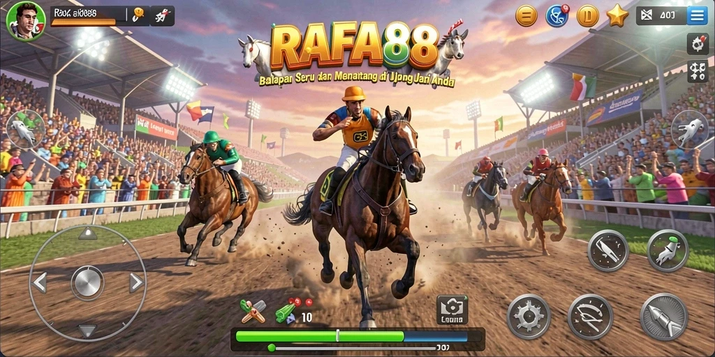 Gameplay RAFA88 yang seru dengan mobil balap yang cepat