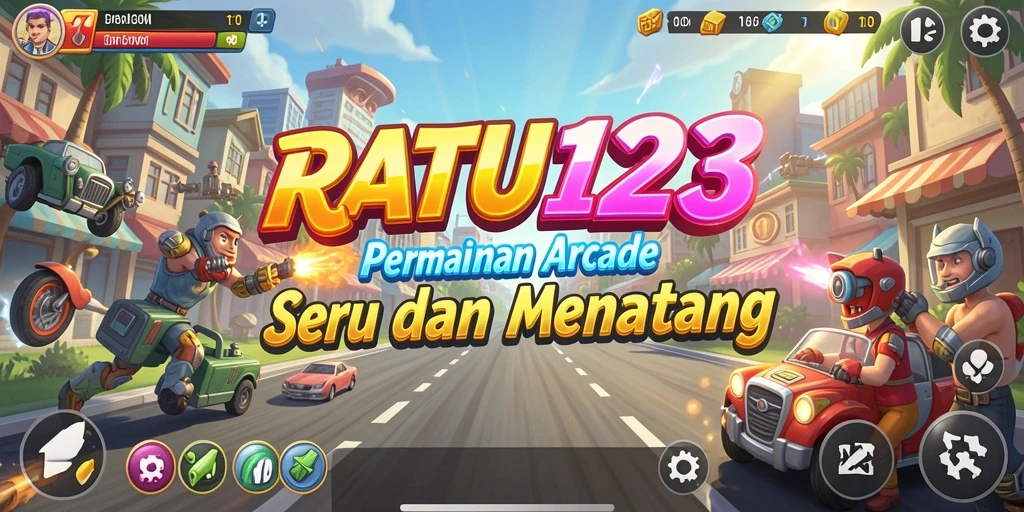Screenshot gameplay RATU123 menampilkan aksi Arcade yang menegangkan dan mendebarkan.