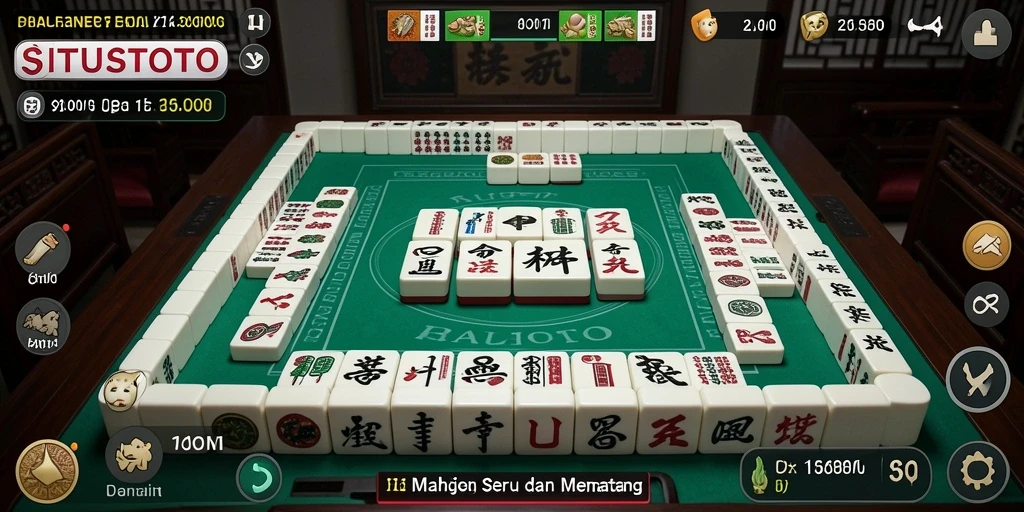 Tampilan gameplay Mahjong yang menarik dalam SITUSTOTO.