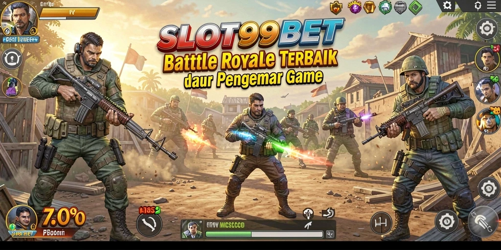 Tangkapan layar menunjukkan aksi mendebarkan di medan perang SLOT99BET.