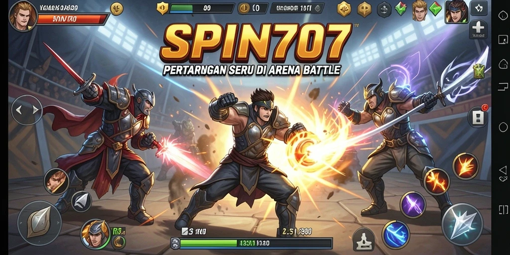 Tangkapan layar gameplay <strong>SPIN707</strong> menampilkan aksi pertarungan yang mendebarkan.