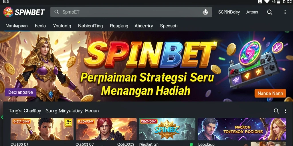 Screenshot gameplay SPINBET menampilkan pertarungan strategis yang intens.