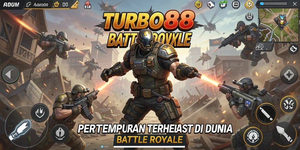 Screenshot dari gameplay TURBO88 di arena Battle Royale