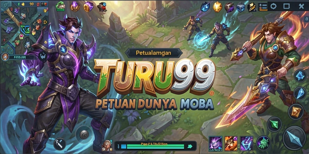 Tampilan menawan dari gameplay seru MOBA.
