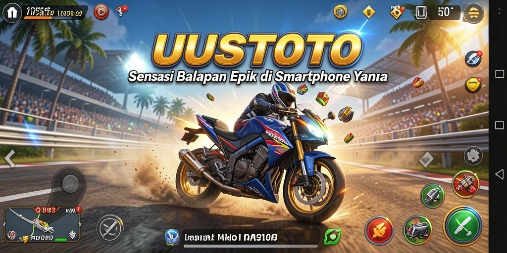 Gameplay Racing yang mendebarkan dan adrenalin tinggi di UUSTOTO.