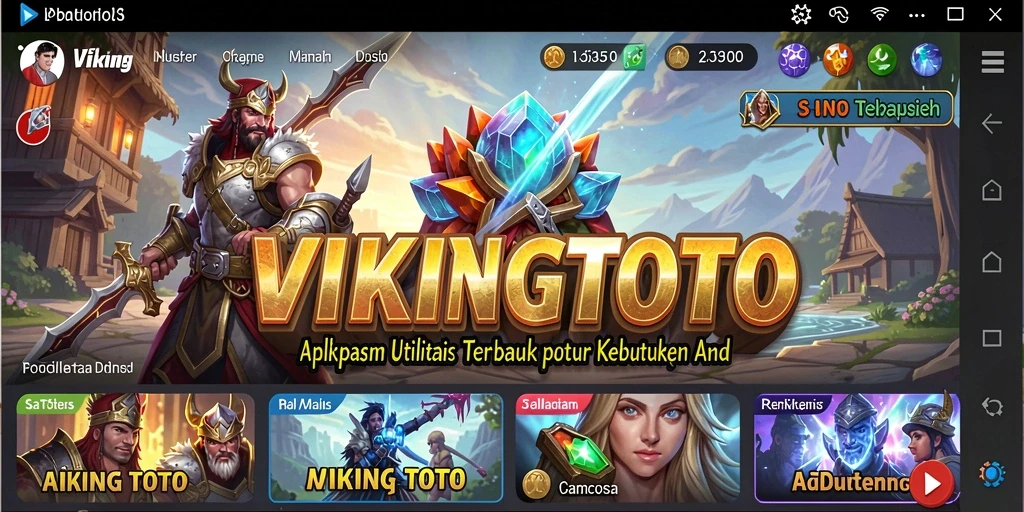 Tangkapan layar VIKINGTOTO menampilkan antarmuka aplikasi Utility yang sederhana dan fungsional.