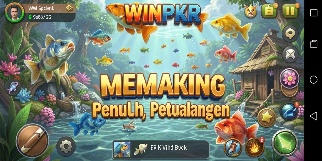 Gambaran gameplay WINPKR dengan aktivitas memancing yang menarik.