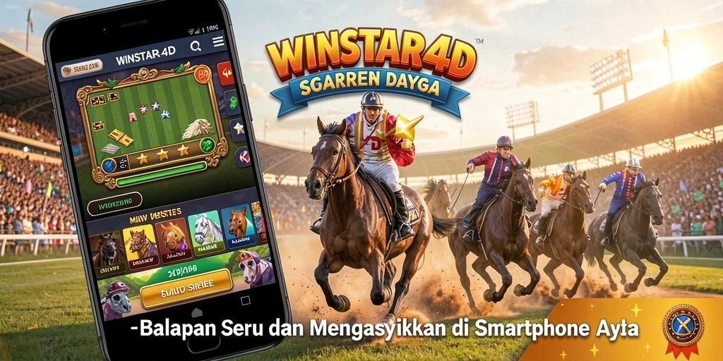 Screenshot gameplay seru di WINSTAR4D dengan balapan yang menegangkan.